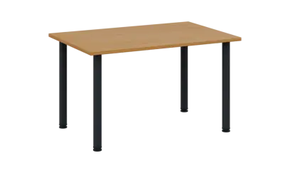 CRTR 120 jídelní stůl, kovová podnož černá, deska 25 mm, 1194x800 mm, buk royal